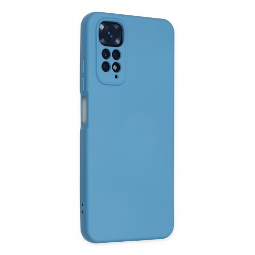 Newface Xiaomi Redmi Note 11S Kılıf Nano içi Kadife Silikon - Mavi Newface Xiaomi Redmi Note 11S Kılıf Nano içi Kadife Silikon - Mavi
