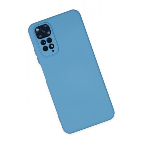 Newface Xiaomi Redmi Note 11S Kılıf Nano içi Kadife Silikon - Mavi Newface Xiaomi Redmi Note 11S Kılıf Nano içi Kadife Silikon - Mavi