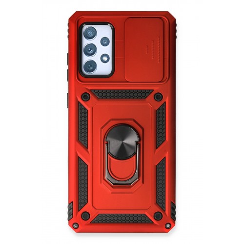 Newface Samsung Galaxy A73 5G Kılıf Pars Lens Yüzüklü Silikon - Kırmızı Newface Samsung Galaxy A73 5G Kılıf Pars Lens Yüzüklü Silikon - Kırmızı