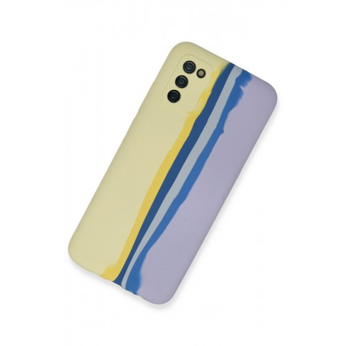 Newface Samsung Galaxy A03S Kılıf Ebruli Lansman Silikon - Sarı-Lila Newface Samsung Galaxy A03S Kılıf Ebruli Lansman Silikon - Sarı-Lila