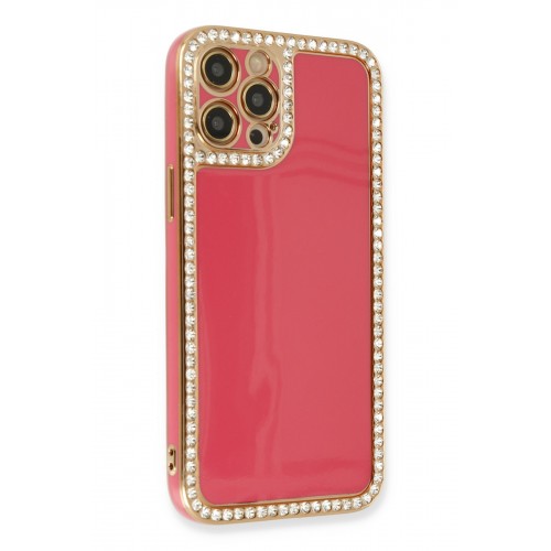 Newface iPhone 12 Pro Kılıf Solo Taşlı Silikon - Pembe Newface iPhone 12 Pro Kılıf Solo Taşlı Silikon - Pembe