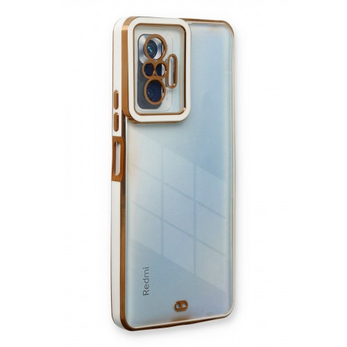 Newface Xiaomi Redmi Note 10 Pro Kılıf Liva Lens Silikon - Beyaz