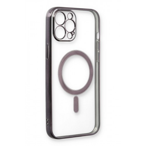 Newface iPhone 12 Pro Max Kılıf Magneticsafe Lazer Silikon - Siyah Newface iPhone 12 Pro Max Kılıf Magneticsafe Lazer Silikon - Siyah