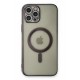 Newface iPhone 12 Pro Max Kılıf Magneticsafe Lazer Silikon - Siyah