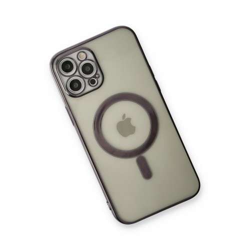 Newface iPhone 12 Pro Max Kılıf Magneticsafe Lazer Silikon - Siyah Newface iPhone 12 Pro Max Kılıf Magneticsafe Lazer Silikon - Siyah