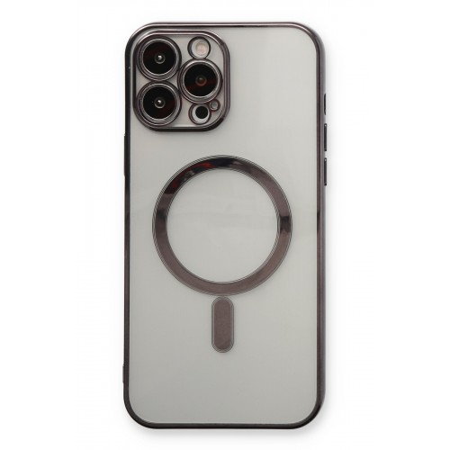 Newface iPhone 13 Pro Max Kılıf Magneticsafe Lazer Silikon - Siyah Newface iPhone 13 Pro Max Kılıf Magneticsafe Lazer Silikon - Siyah