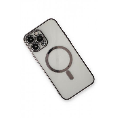 Newface iPhone 13 Pro Max Kılıf Magneticsafe Lazer Silikon - Siyah Newface iPhone 13 Pro Max Kılıf Magneticsafe Lazer Silikon - Siyah