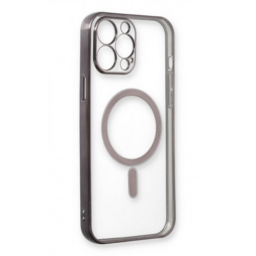 Newface iPhone 13 Pro Max Kılıf Magneticsafe Lazer Silikon - Siyah Newface iPhone 13 Pro Max Kılıf Magneticsafe Lazer Silikon - Siyah