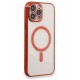Newface iPhone 13 Pro Max Kılıf Magneticsafe Lazer Silikon - Kırmızı