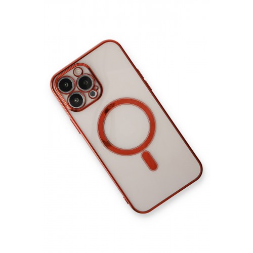 Newface iPhone 13 Pro Max Kılıf Magneticsafe Lazer Silikon - Kırmızı Newface iPhone 13 Pro Max Kılıf Magneticsafe Lazer Silikon - Kırmızı