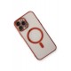 Newface iPhone 13 Pro Max Kılıf Magneticsafe Lazer Silikon - Kırmızı