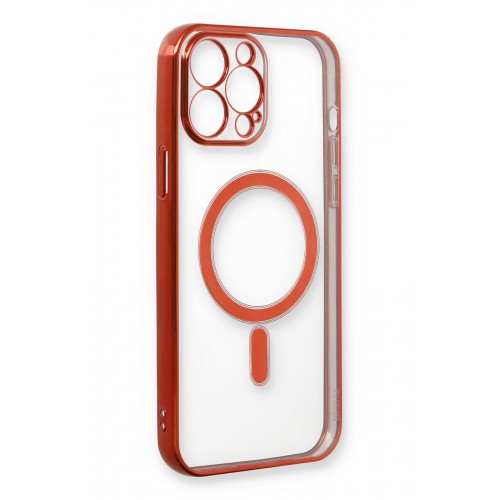 Newface iPhone 13 Pro Max Kılıf Magneticsafe Lazer Silikon - Kırmızı Newface iPhone 13 Pro Max Kılıf Magneticsafe Lazer Silikon - Kırmızı