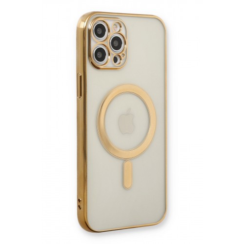 Newface iPhone 12 Pro Kılıf Magneticsafe Lazer Silikon - Gold Newface iPhone 12 Pro Kılıf Magneticsafe Lazer Silikon - Gold