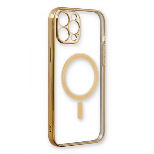 Newface iPhone 12 Pro Kılıf Magneticsafe Lazer Silikon - Gold Newface iPhone 12 Pro Kılıf Magneticsafe Lazer Silikon - Gold