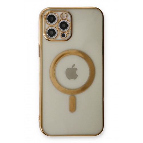 Newface iPhone 12 Pro Kılıf Magneticsafe Lazer Silikon - Gold Newface iPhone 12 Pro Kılıf Magneticsafe Lazer Silikon - Gold