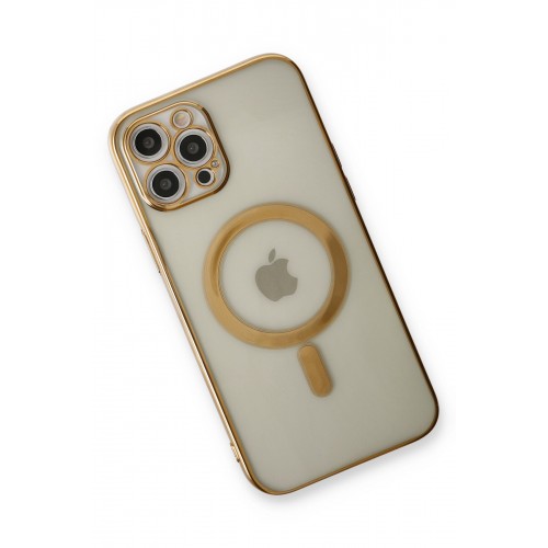 Newface iPhone 12 Pro Kılıf Magneticsafe Lazer Silikon - Gold Newface iPhone 12 Pro Kılıf Magneticsafe Lazer Silikon - Gold