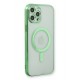 Newface iPhone 12 Pro Kılıf Magneticsafe Lazer Silikon - Haki Yeşil