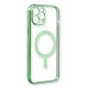 Newface iPhone 12 Pro Kılıf Magneticsafe Lazer Silikon - Haki Yeşil