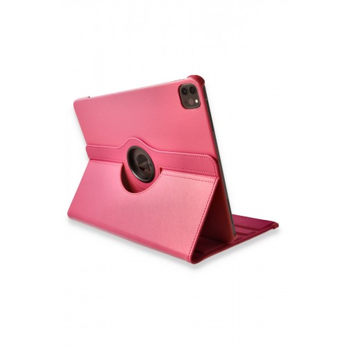 Newface iPad Pro 12.9 (2021) Kılıf 360 Tablet Deri  Kılıf - Pembe