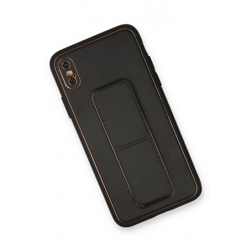 Newface iPhone XS Max Kılıf Coco Deri Standlı Kapak - Siyah Newface iPhone XS Max Kılıf Coco Deri Standlı Kapak - Siyah