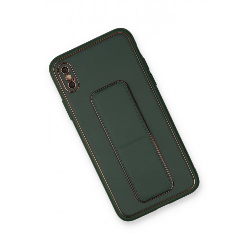 Newface iPhone XS Max Kılıf Coco Deri Standlı Kapak - Yeşil Newface iPhone XS Max Kılıf Coco Deri Standlı Kapak - Yeşil