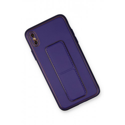 Newface iPhone XS Max Kılıf Coco Deri Standlı Kapak - Mor Newface iPhone XS Max Kılıf Coco Deri Standlı Kapak - Mor