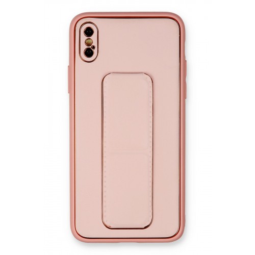 Newface iPhone XS Max Kılıf Coco Deri Standlı Kapak - Pembe Newface iPhone XS Max Kılıf Coco Deri Standlı Kapak - Pembe