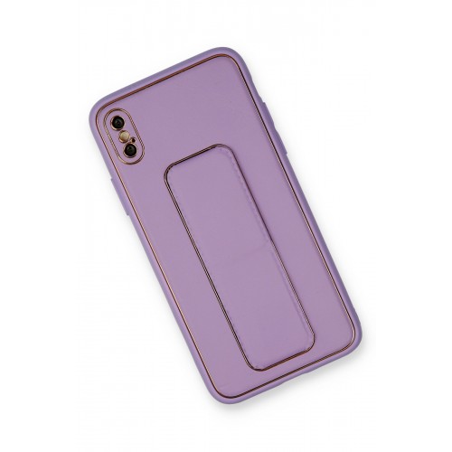 Newface iPhone XS Max Kılıf Coco Deri Standlı Kapak - Koyu Lila Newface iPhone XS Max Kılıf Coco Deri Standlı Kapak - Koyu Lila