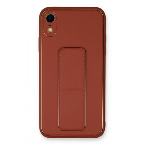 Newface iPhone XR Kılıf Coco Deri Standlı Kapak - Fuşya