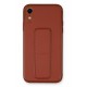 Newface iPhone XR Kılıf Coco Deri Standlı Kapak - Fuşya