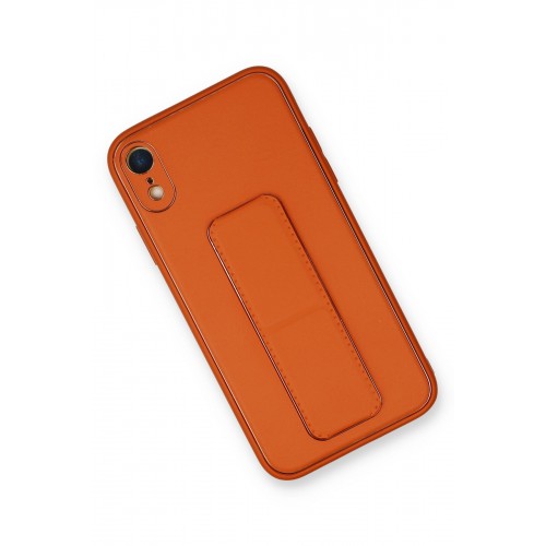 Newface iPhone XR Kılıf Coco Deri Standlı Kapak - Turuncu Newface iPhone XR Kılıf Coco Deri Standlı Kapak - Turuncu