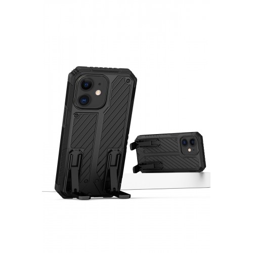 Newface iPhone 11 Kılıf Fizy Stand Kapak - Siyah Newface iPhone 11 Kılıf Fizy Stand Kapak - Siyah