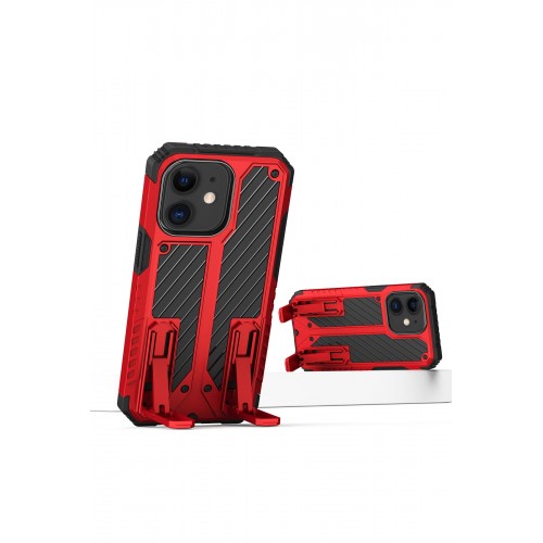 Newface iPhone 11 Kılıf Fizy Stand Kapak - Kırmızı Newface iPhone 11 Kılıf Fizy Stand Kapak - Kırmızı