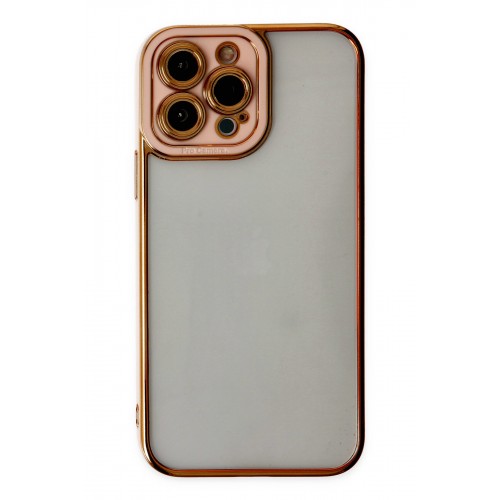 Newface iPhone 13 Pro Kılıf Liva Lens Silikon - Rose Newface iPhone 13 Pro Kılıf Liva Lens Silikon - Rose