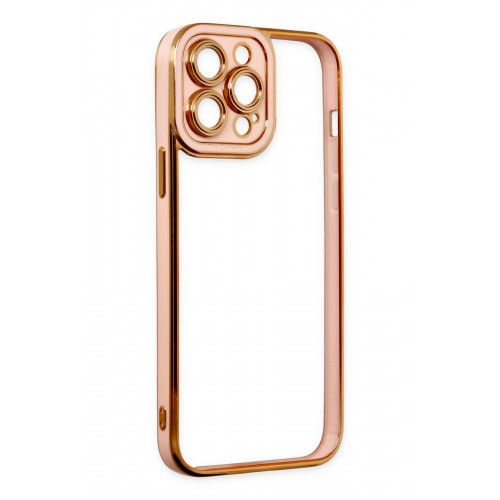 Newface iPhone 13 Pro Kılıf Liva Lens Silikon - Rose Newface iPhone 13 Pro Kılıf Liva Lens Silikon - Rose