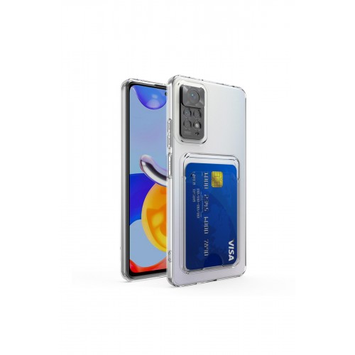 Newface Xiaomi Redmi Note 11S Kılıf Kart Şeffaf Silikon - Şeffaf Newface Xiaomi Redmi Note 11S Kılıf Kart Şeffaf Silikon - Şeffaf