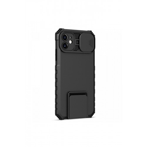 Newface iPhone 11 Kılıf Walker Standlı Kapak - Siyah Newface iPhone 11 Kılıf Walker Standlı Kapak - Siyah