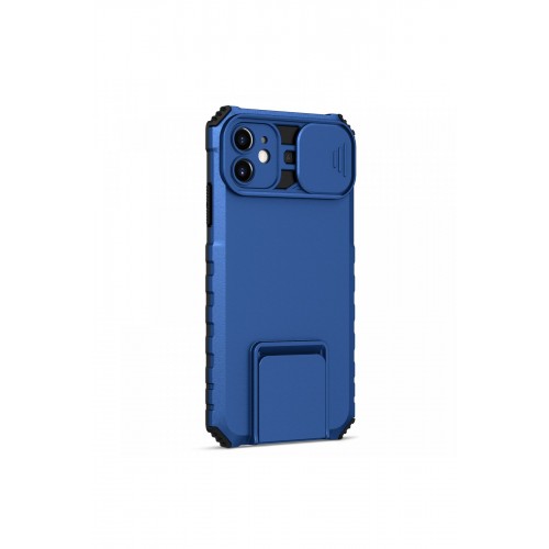 Newface iPhone 11 Kılıf Walker Standlı Kapak - Mavi Newface iPhone 11 Kılıf Walker Standlı Kapak - Mavi