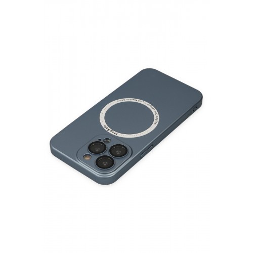 Newface iPhone 13 Pro Kılıf Jack Magneticsafe Lens Silikon - Sierra Blue Newface iPhone 13 Pro Kılıf Jack Magneticsafe Lens Silikon - Sierra Blue