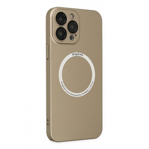Newface iPhone 13 Pro Max Kılıf Jack Magneticsafe Lens Silikon - Gold Newface iPhone 13 Pro Max Kılıf Jack Magneticsafe Lens Silikon - Gold