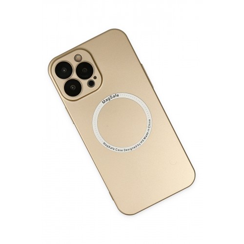 Newface iPhone 13 Pro Max Kılıf Jack Magneticsafe Lens Silikon - Gold Newface iPhone 13 Pro Max Kılıf Jack Magneticsafe Lens Silikon - Gold