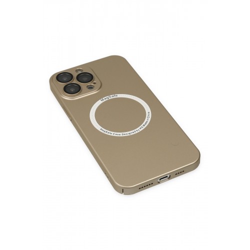 Newface iPhone 13 Pro Max Kılıf Jack Magneticsafe Lens Silikon - Gold Newface iPhone 13 Pro Max Kılıf Jack Magneticsafe Lens Silikon - Gold