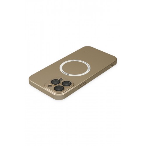 Newface iPhone 13 Pro Max Kılıf Jack Magneticsafe Lens Silikon - Gold Newface iPhone 13 Pro Max Kılıf Jack Magneticsafe Lens Silikon - Gold