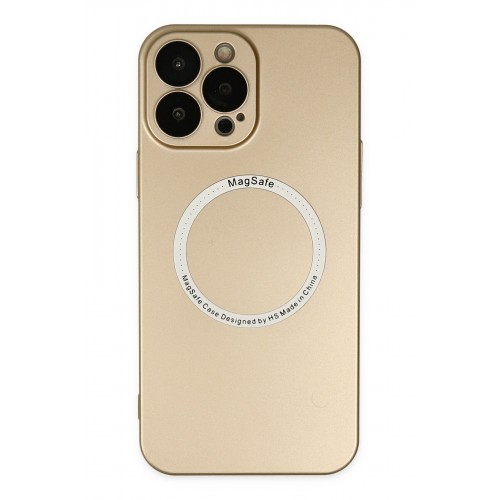 Newface iPhone 13 Pro Max Kılıf Jack Magneticsafe Lens Silikon - Gold
