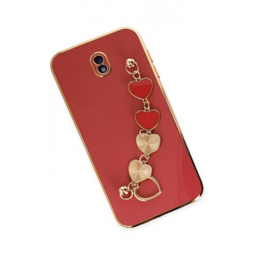 Newface Samsung Galaxy J7 Pro / J730 Kılıf Esila Silikon - Kırmızı Newface Samsung Galaxy J7 Pro / J730 Kılıf Esila Silikon - Kırmızı