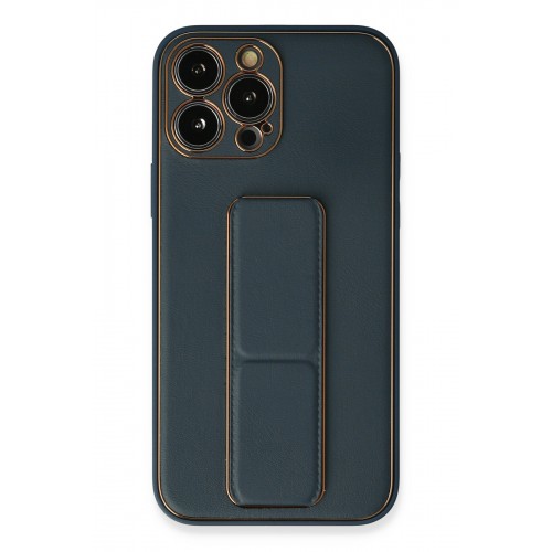 Newface iPhone 13 Pro Kılıf Coco Deri Standlı Kapak - Mavi Newface iPhone 13 Pro Kılıf Coco Deri Standlı Kapak - Mavi