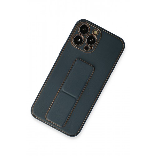 Newface iPhone 13 Pro Kılıf Coco Deri Standlı Kapak - Mavi Newface iPhone 13 Pro Kılıf Coco Deri Standlı Kapak - Mavi