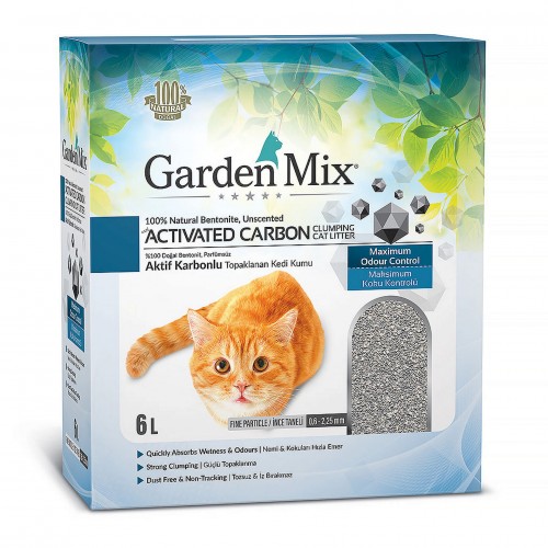 Gardenmix Bentonit Aktif Karbonlu Kedi Kumu 6 Lt Gardenmix Bentonit Aktif Karbonlu Kedi Kumu 6 Lt