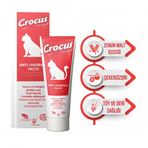 Crocus Anti Hairball Kedi Malt Macunu 100 Gram Crocus Anti Hairball Kedi Malt Macunu 100 Gram