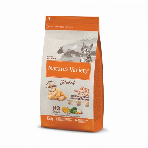 NATURES VARİETY CAT NO GRAIN KITTEN FREE RANGE CHICKEN 1,25KG NATURES VARİETY CAT NO GRAIN KITTEN FREE RANGE CHICKEN 1,25KG